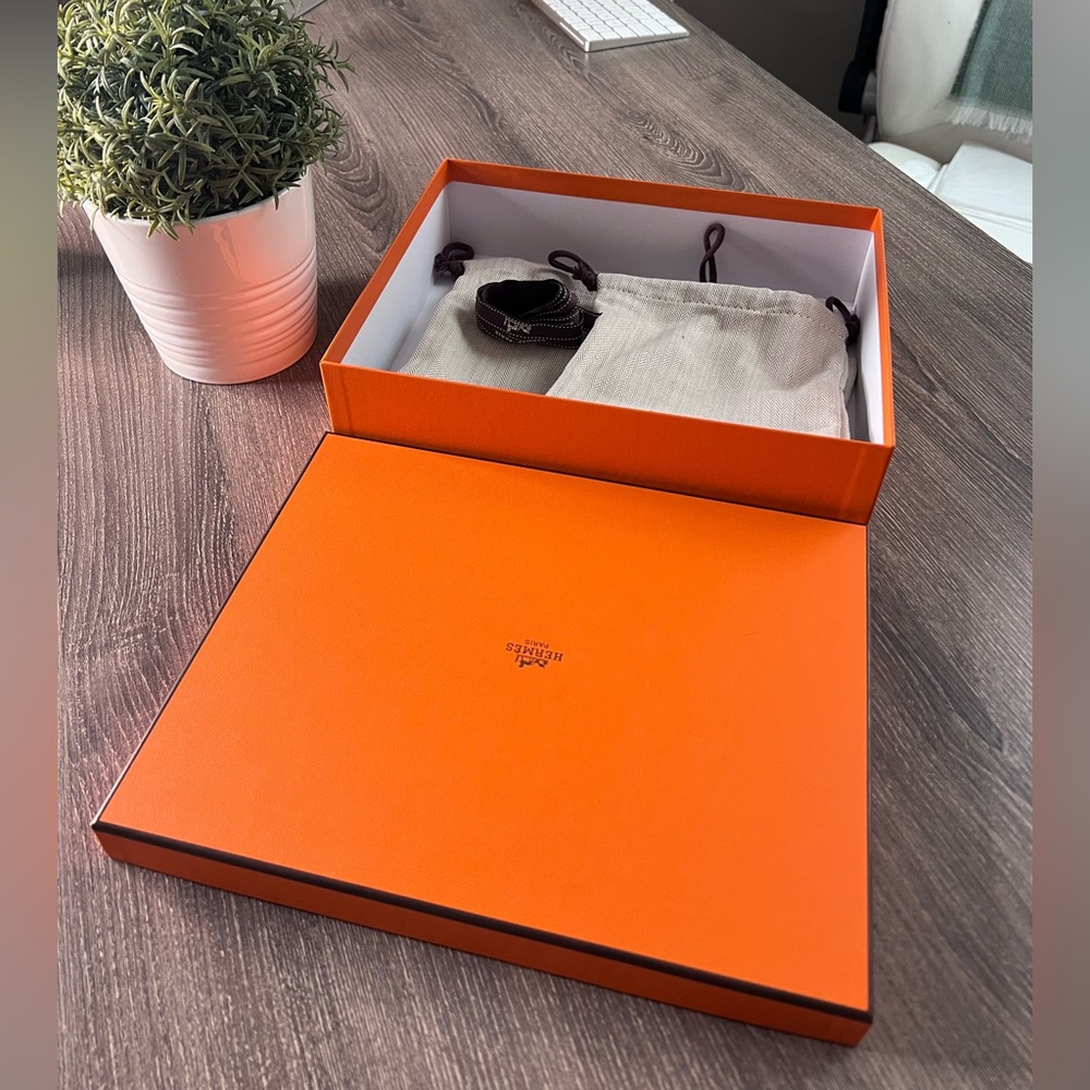 Hermes Empty Shoe/Gift Box and Hermes Dust Bags